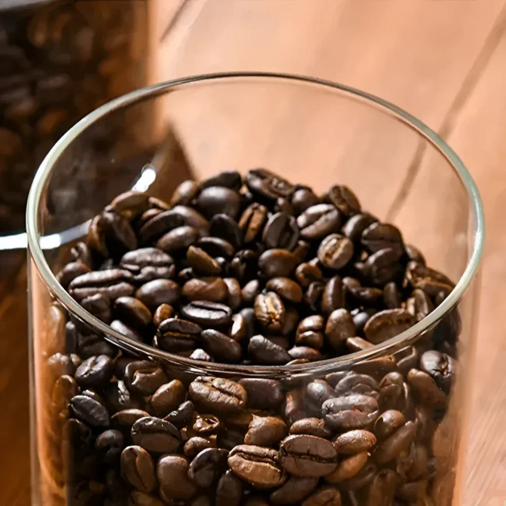 Pote Hermético de Vidro com Vedação a Vácuo para Grãos e Café Lenogue
