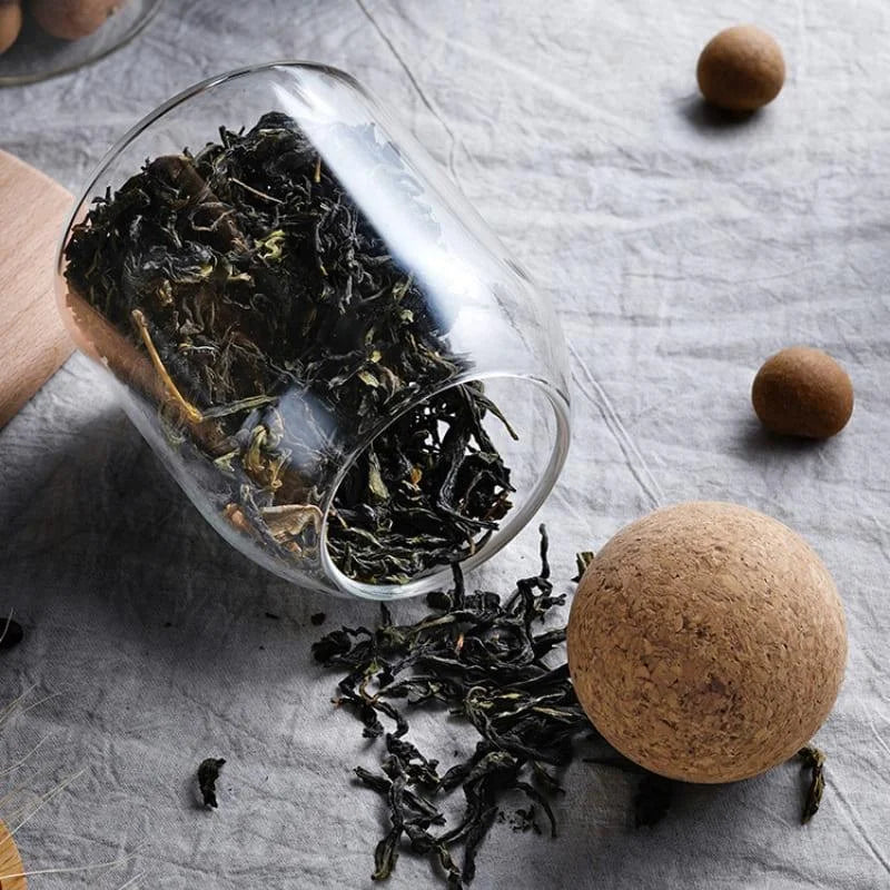 Potes de Vidro Borossilicato com Tampa Cortiça Variados Lenogue