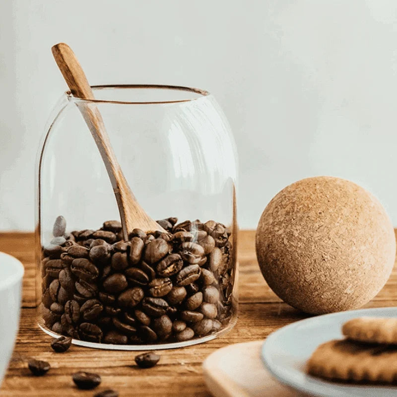 Potes de Vidro Borossilicato com Tampa Cortiça Variados Lenogue