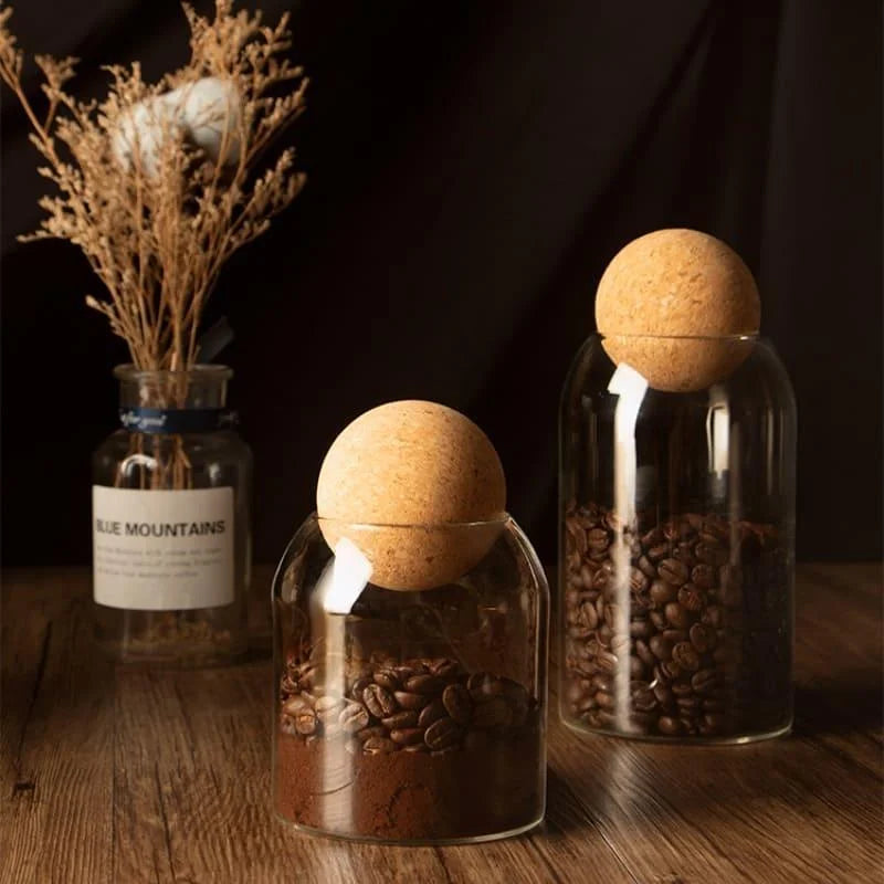 Potes de Vidro Borossilicato com Tampa Cortiça Variados Lenogue