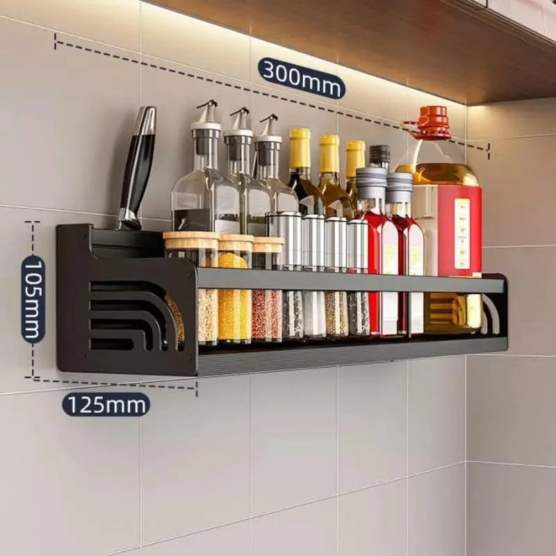 Prateleira Multifuncional para Cozinha em Aço Inox Lenogue Simples 30cm