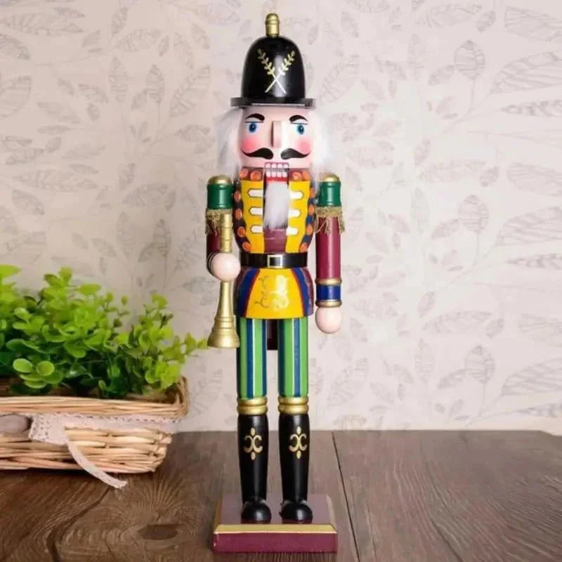 Quebra Nozes Soldado de Madeira 30cm para Decoração Natalina Lenogue Modelo 02