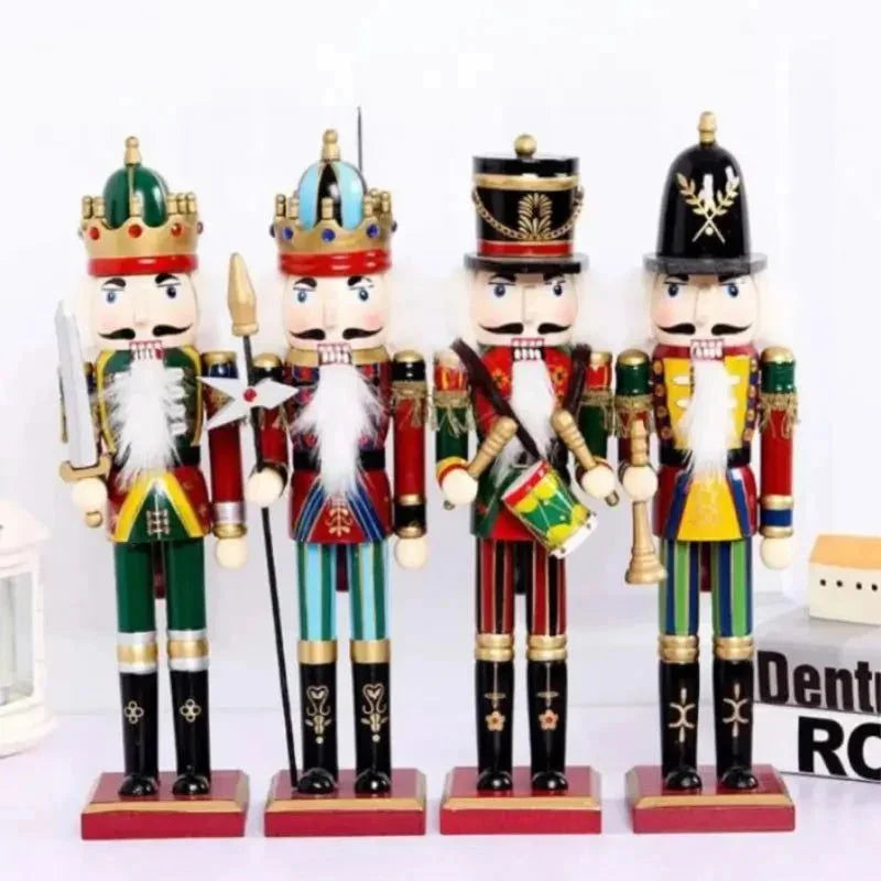 Quebra Nozes Soldado de Madeira 30cm para Decoração Natalina Lenogue