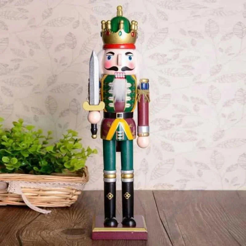 Quebra Nozes Soldado de Madeira 30cm para Decoração Natalina Lenogue Modelo 03