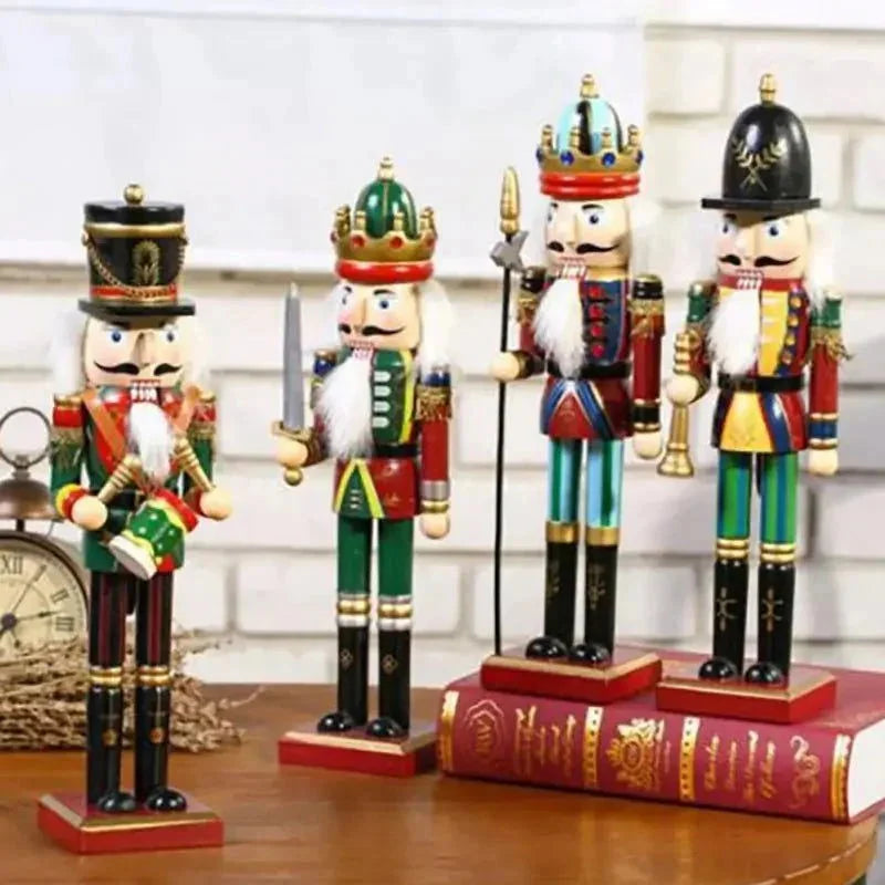 Quebra Nozes Soldado de Madeira 30cm para Decoração Natalina Lenogue