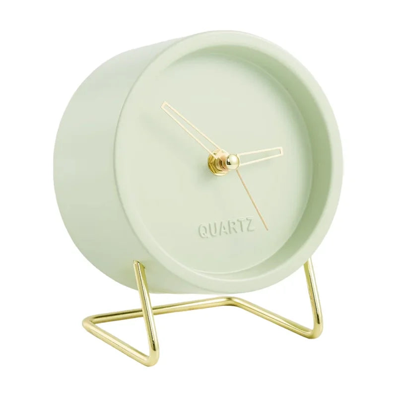 Relógio de Mesa Metálico Estilo Nórdico para Escritório e Quarto Lenogue
