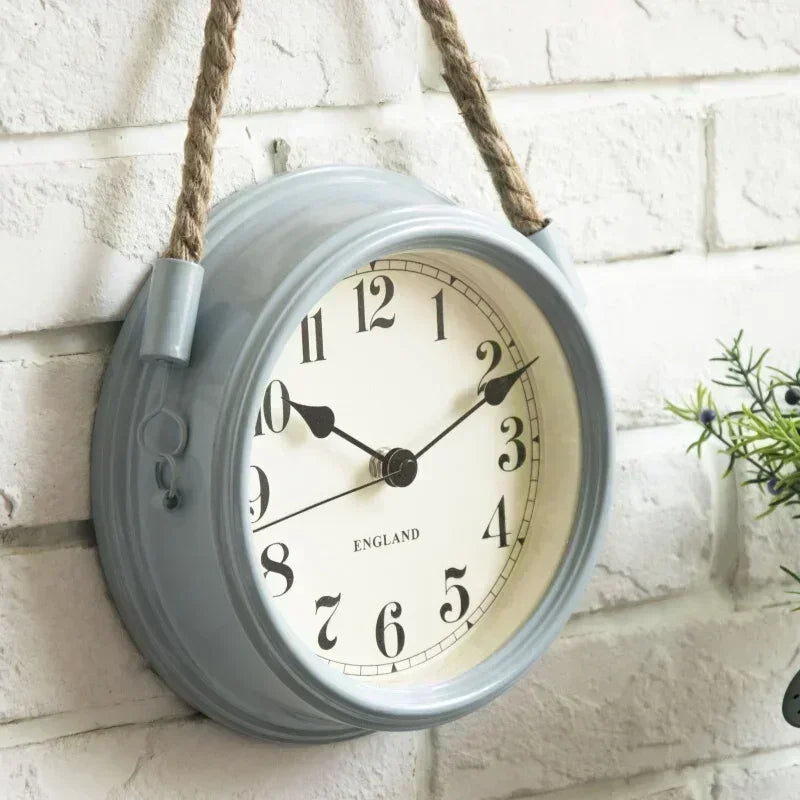 Relógio de Parede Vintage em Metal Bronze para Decoração Lenogue