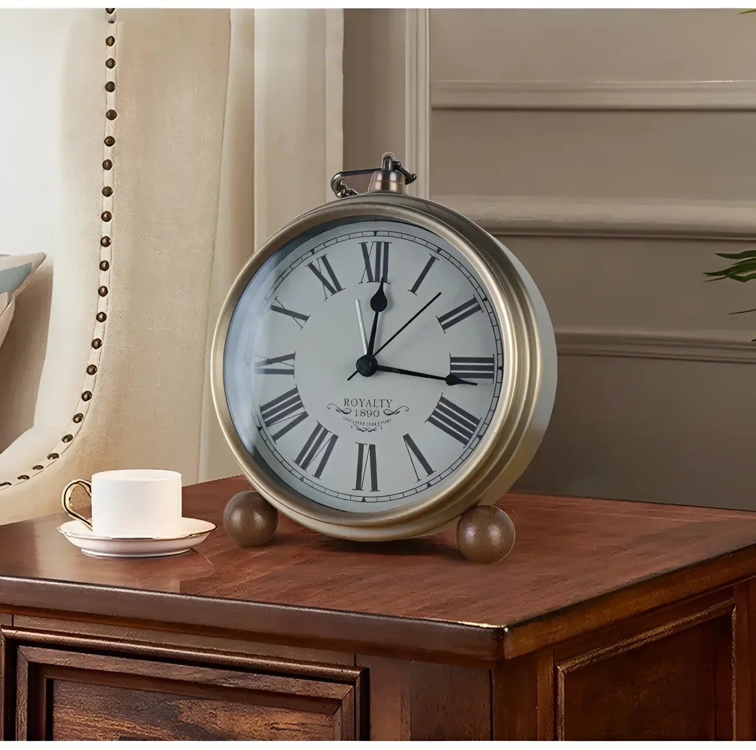 Relógio Despertador Europeu para Quarto e Decoração de Casa Lenogue