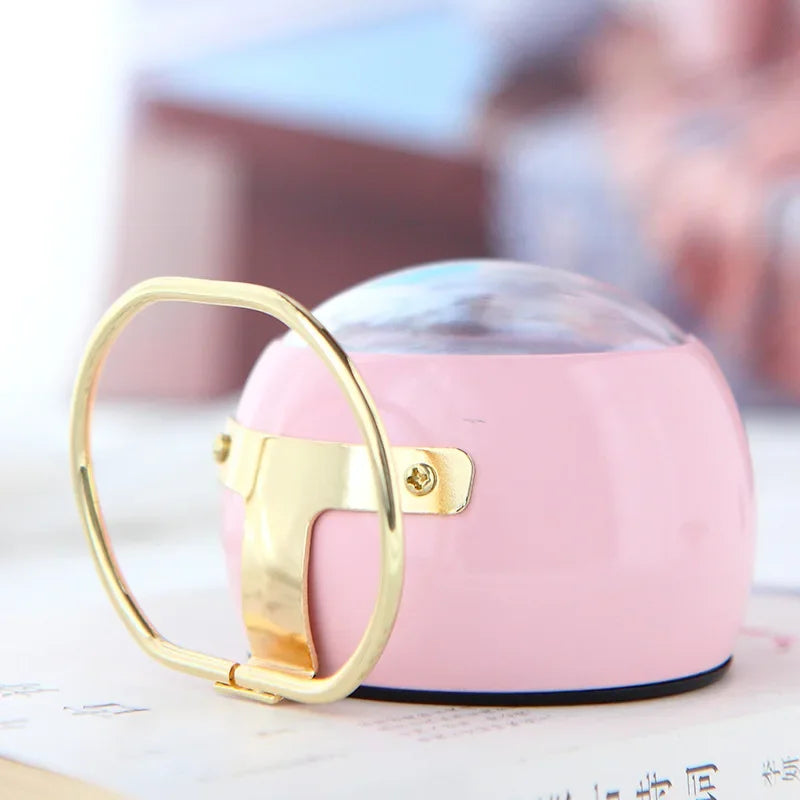 Relógio Despertador Metal Redondo Silencioso com Luz para Mesa Lenogue