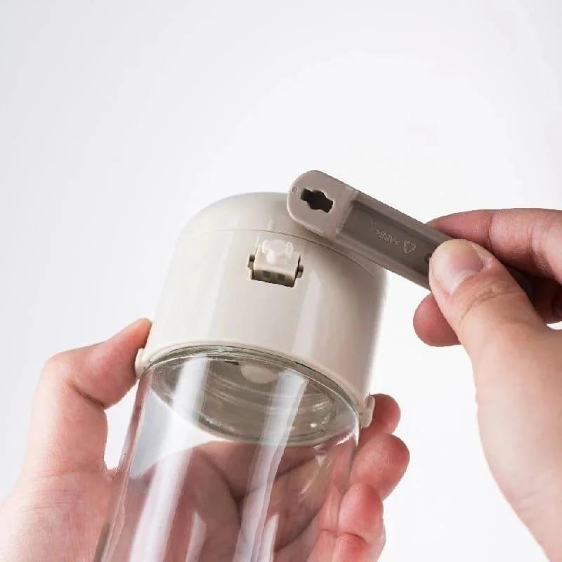 Saleiro Porta Sal e Temperos de Vidro com Medidor Integrado Lenogue