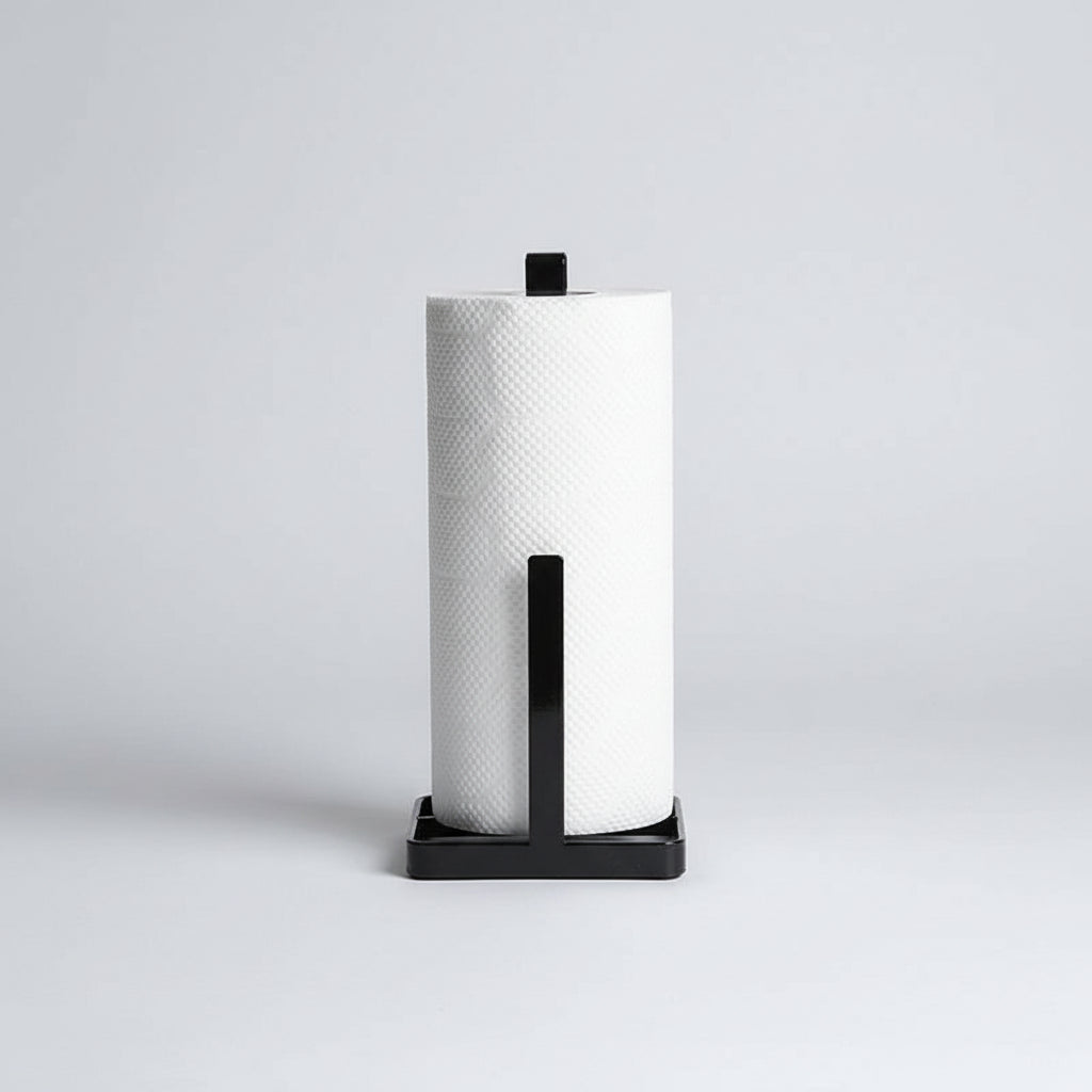 Suporte de Papel Toalha Metal para Bancada e Cozinha Lenogue Preto