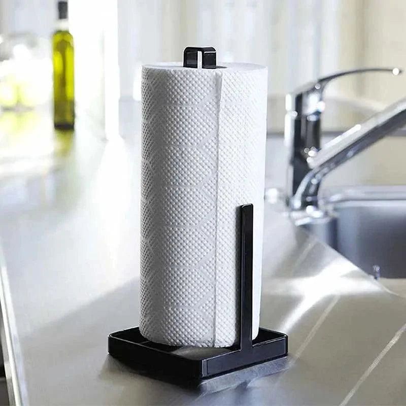 Suporte de Papel Toalha Metal para Bancada e Cozinha Lenogue Preto