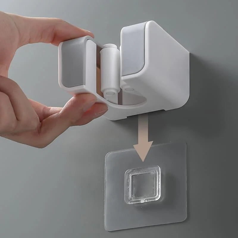 Suporte de Vassoura e Rodo com Adesivo Parede Ajustável Lenogue