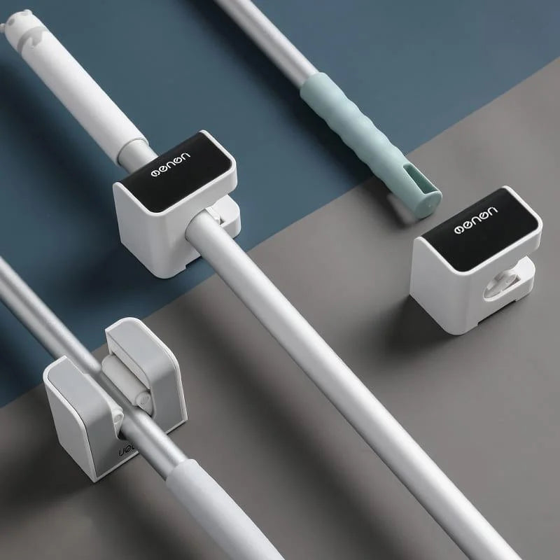 Suporte de Vassoura e Rodo com Adesivo Parede Ajustável Lenogue