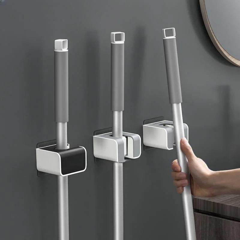 Suporte de Vassoura e Rodo com Adesivo Parede Ajustável Lenogue