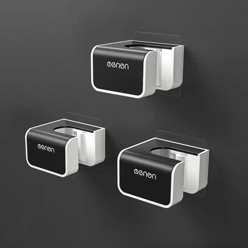 Suporte de Vassoura e Rodo com Adesivo Parede Ajustável Lenogue Preto (3 Peças)