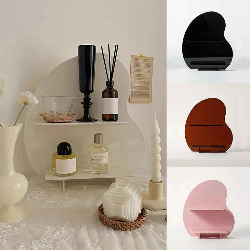 Suporte Organizador de Mesa em Acrílico com Dupla Camada Lenogue