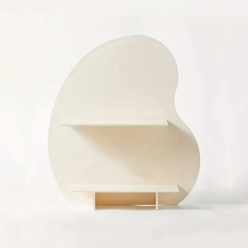 Suporte Organizador de Mesa em Acrílico com Dupla Camada Lenogue Bege