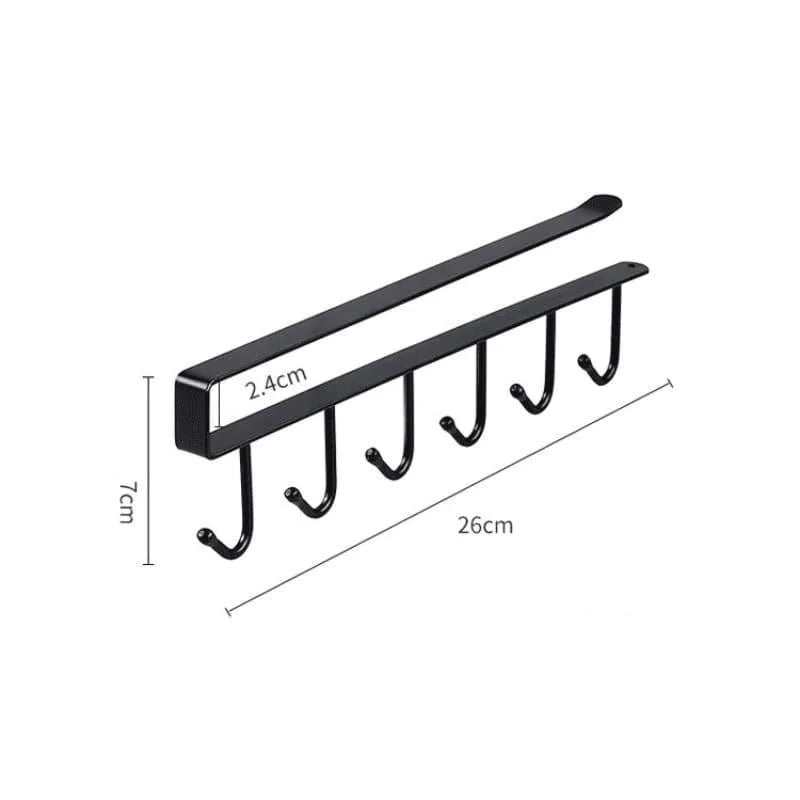 Suporte Suspenso Porta Utensílios de Metal com 6 Ganchos Lenogue