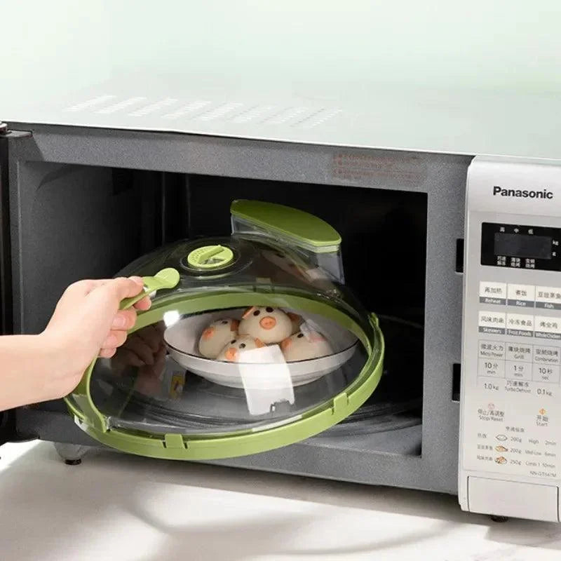 Tampa Anti-respingos para Micro-ondas com Dispenser de água Lenogue Mod. Verde com Depósito água