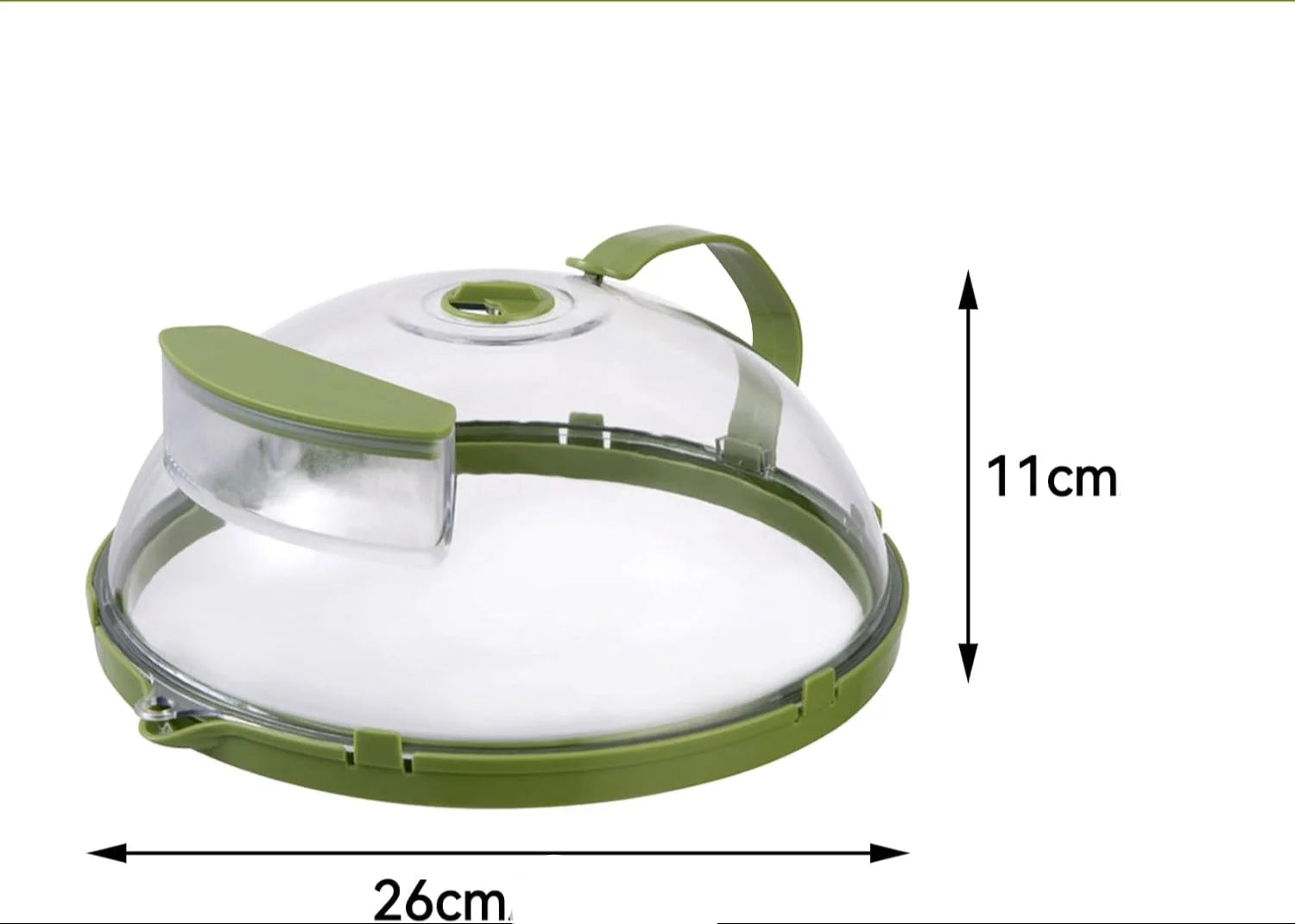 Tampa Anti-respingos para Micro-ondas com Dispenser de água Lenogue Mod. Verde com Depósito água