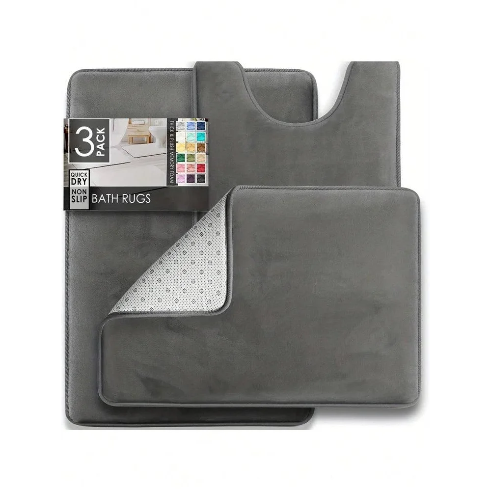 Tapete Antiderrapante de Veludo com Espuma para Banheiro Lenogue