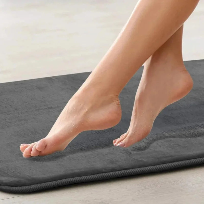 Tapete Antiderrapante de Veludo com Espuma para Banheiro Lenogue