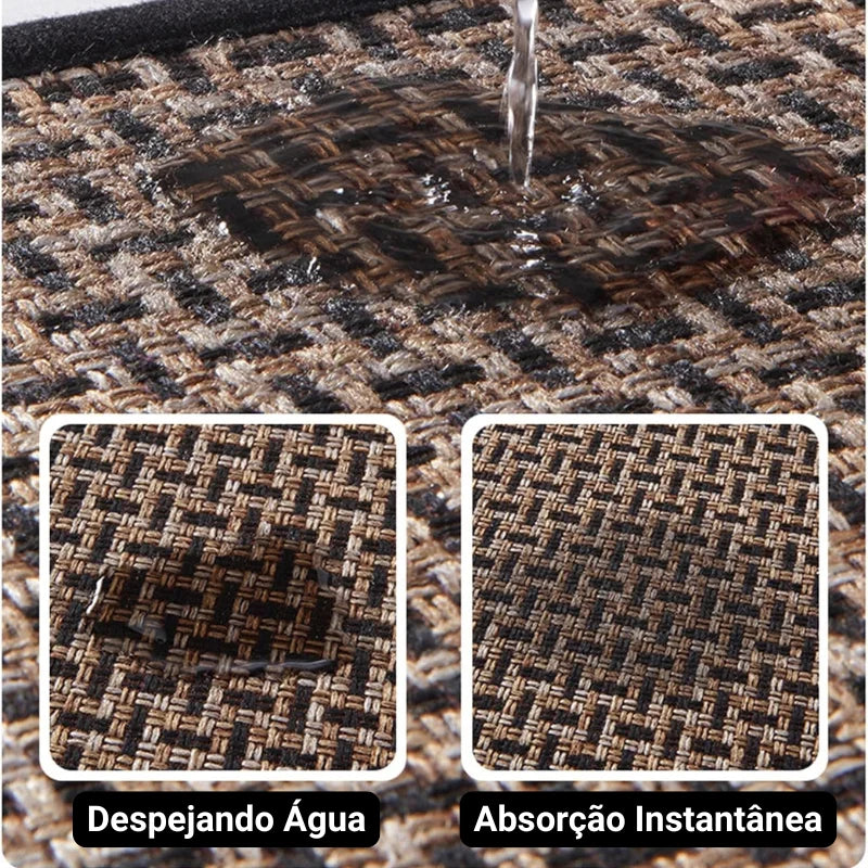 Tapete Antiderrapante Lavável com Padrão Geométrico para Cozinha Lenogue