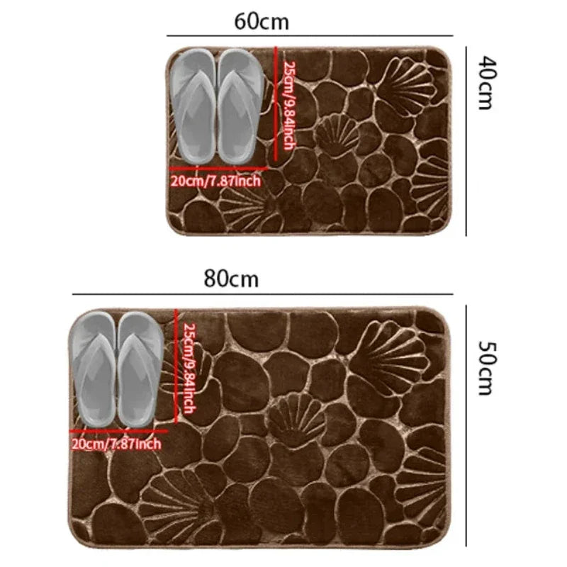 Tapete de Banheiro Super Absorvente Antiderrapante com Secagem Rápida Lenogue