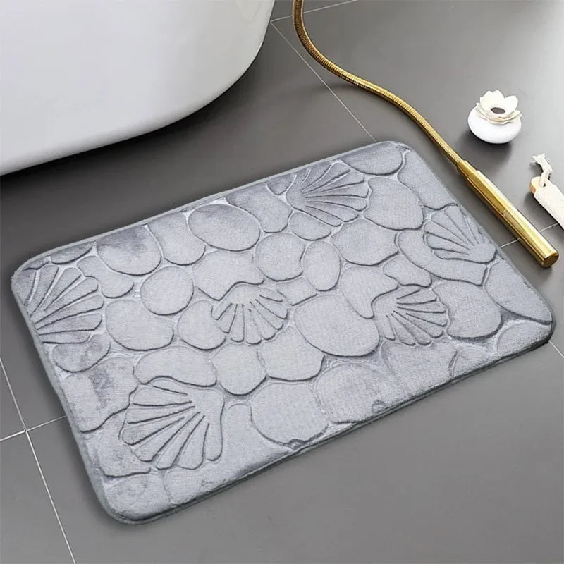 Tapete de Banheiro Super Absorvente Antiderrapante com Secagem Rápida Lenogue Cinza / 40 x 60 Cm