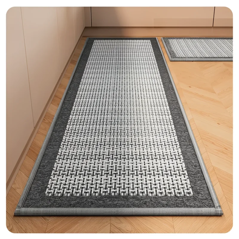 Tapete de Cozinha Antiderrapante Absorvente Lavável Lenogue Cinza Escuro / 50 x 80 Cm