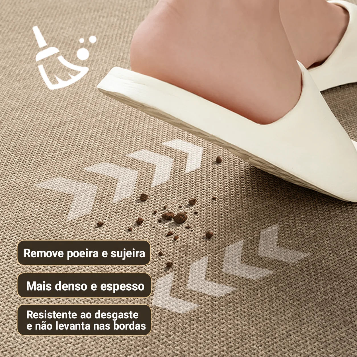 Tapete de Cozinha Confort Linho Antiderrapante Absorvente Lenogue