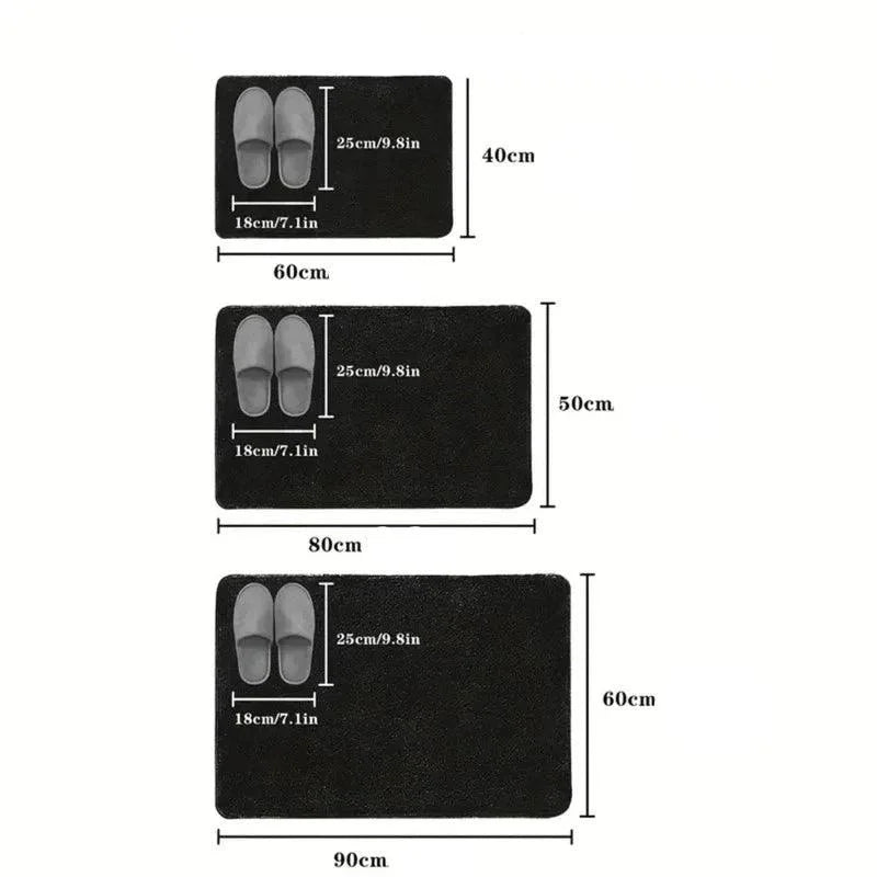 Tapete de Veludo Coral Antiderrapante Absorvente para Banho Lenogue