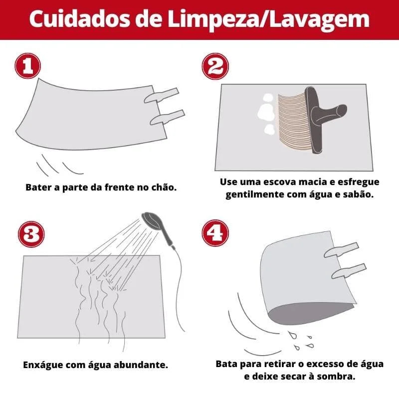 Tapete Felpudo Liso Cáqui Antiderrapante para Sala e Quarto Lenogue