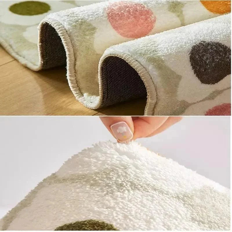 Tapete Infantil Redondo Antiderrapante para Quarto de Criança Lenogue