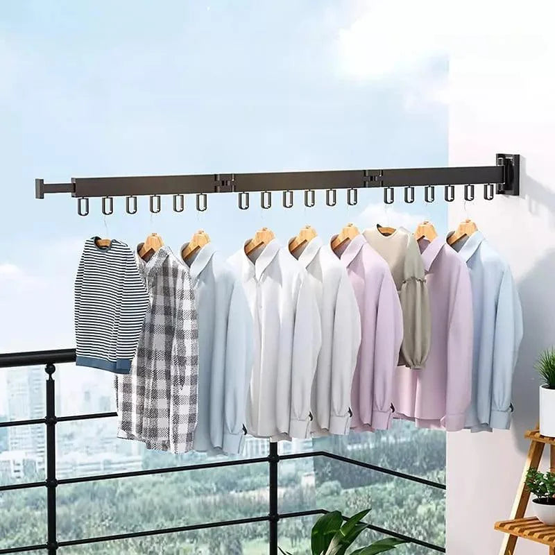 Varal Retrátil de Alumínio para Parede Suporta até 25kg Lenogue