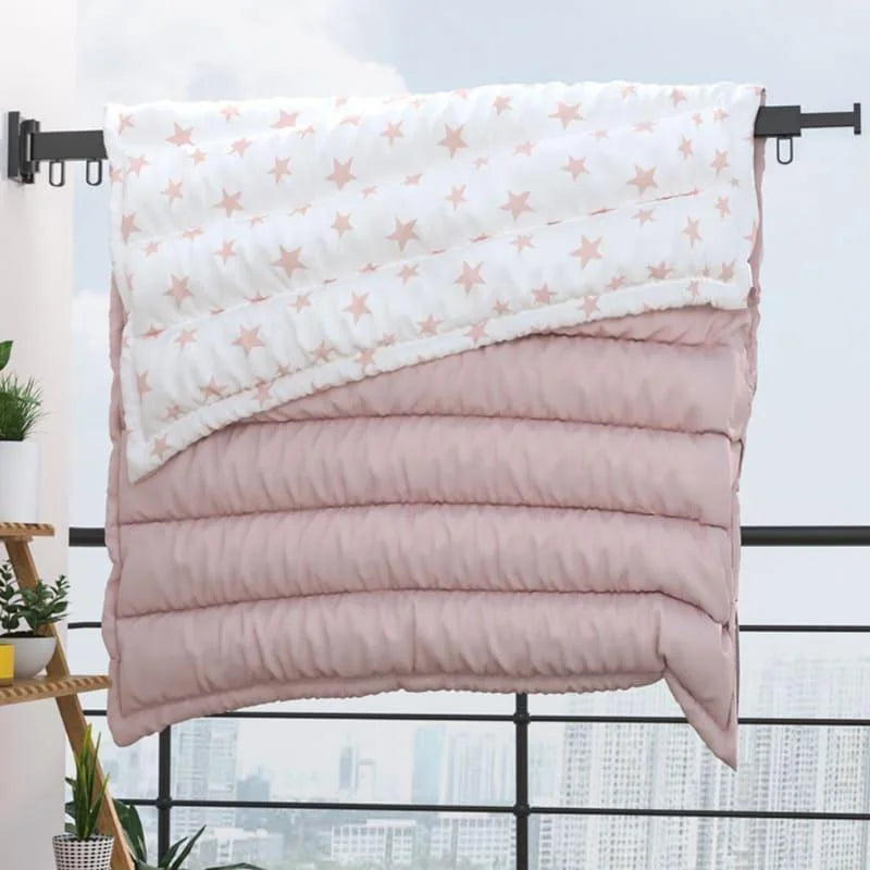 Varal Retrátil de Alumínio para Parede Suporta até 25kg Lenogue