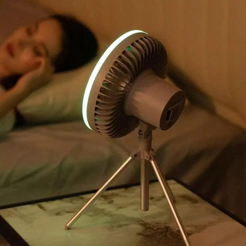 Ventilador Portátil Recarregável Preto com 3 Velocidades para Casa Lenogue