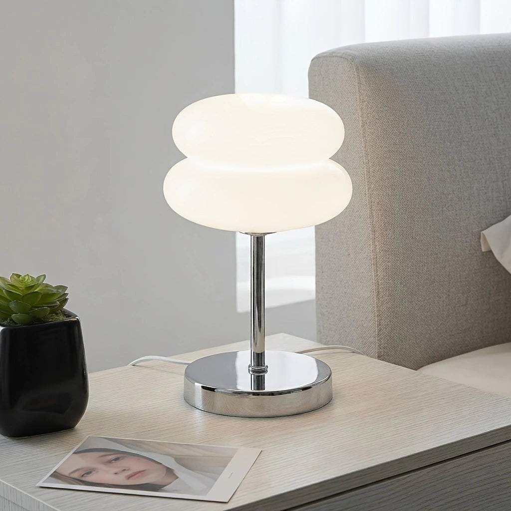 Abajur de Mesa Bauhaus Élégance Luz Regulável Base Metal Lenogue