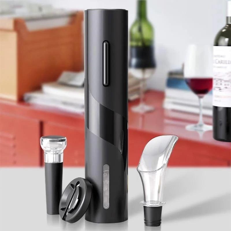 Abridor de Vinho Elétrico Recarregável com Design Sofisticado Lenogue + Brindes