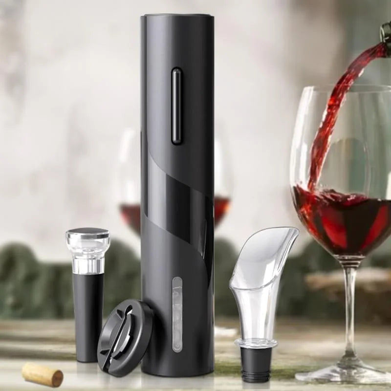Abridor de Vinho Elétrico Recarregável com Design Sofisticado Lenogue + Brindes