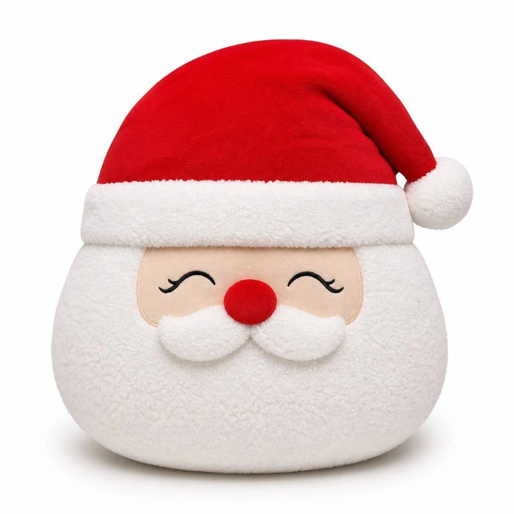Almofada Natalina Papai Noel Confort Pelúcia Fibra Siliconada Lenogue