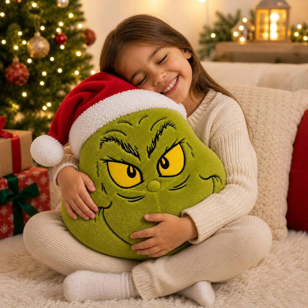 Almofada Pelúcia Grinch Élégance Natalina Fofinha Lenogue
