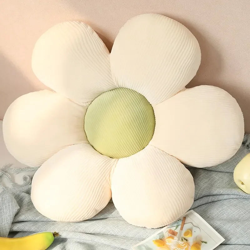 Almofadas Decorativas de Girassol para Sala e Quarto Lenogue Branco e Verde / 1 Unidade