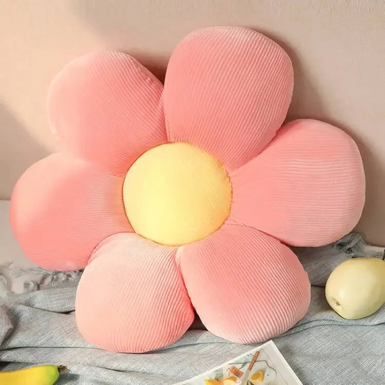Almofadas Decorativas de Girassol para Sala e Quarto Lenogue Rosa e Amarelo / 1 Unidade