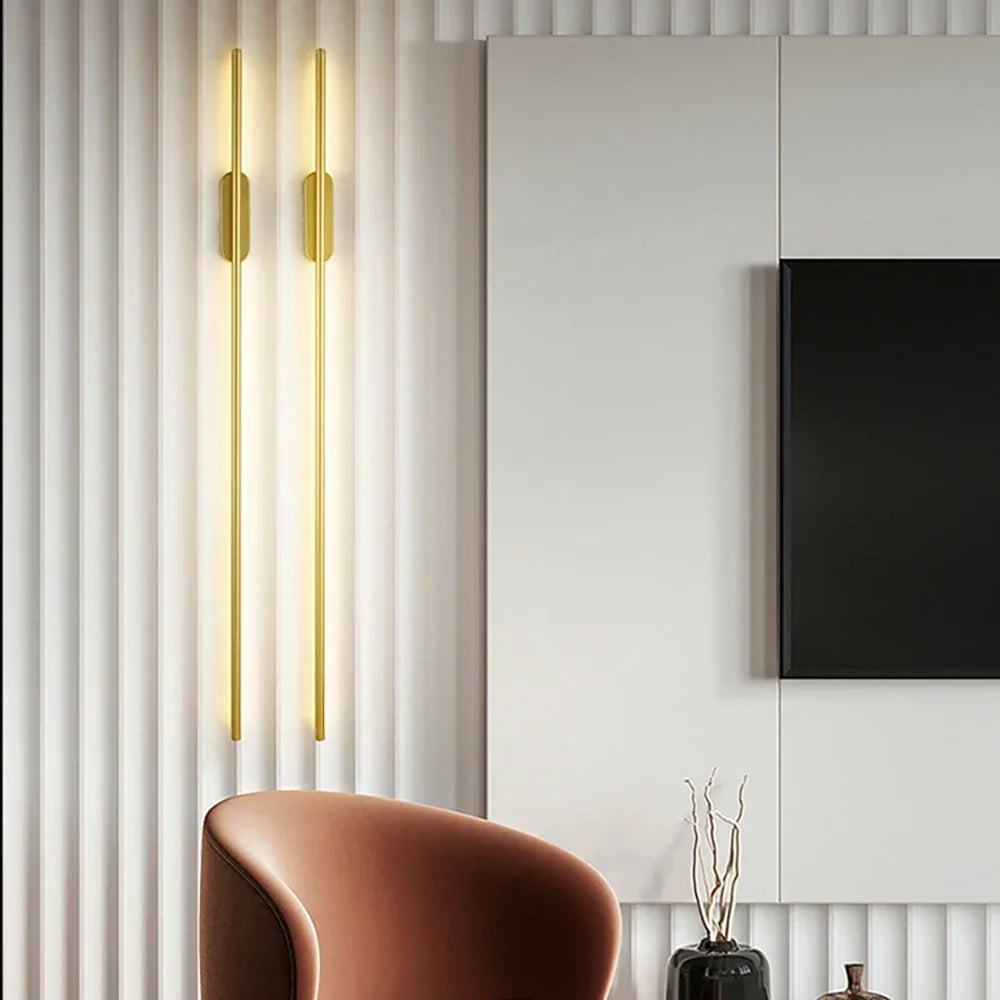 Arandela de Parede em Cobre com Led para Sala e Quarto Lenogue