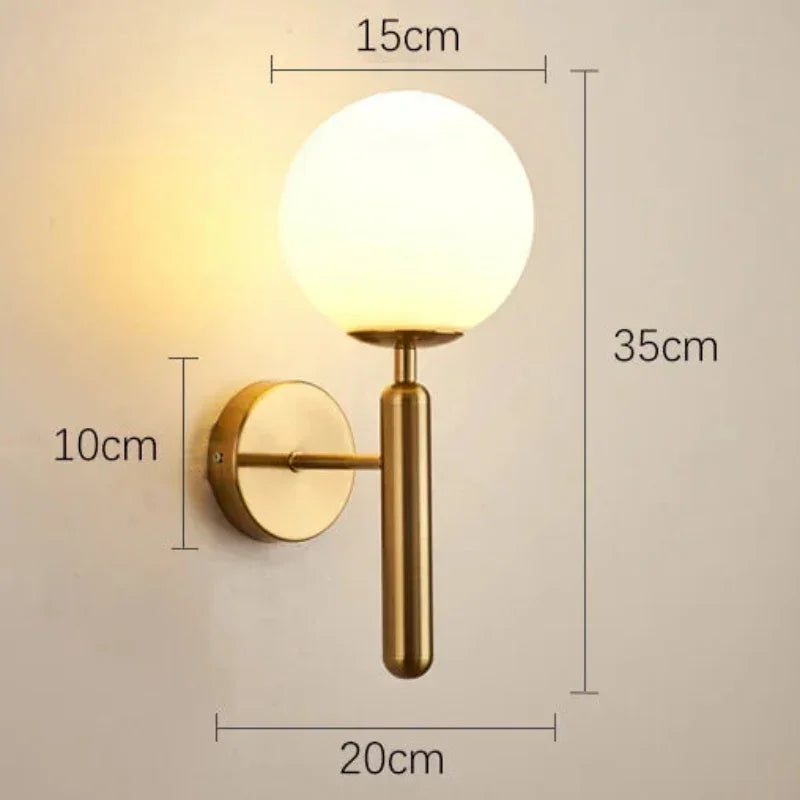 Arandela LED de Parede para Banheiro Quarto e Sala Lenogue Dourado