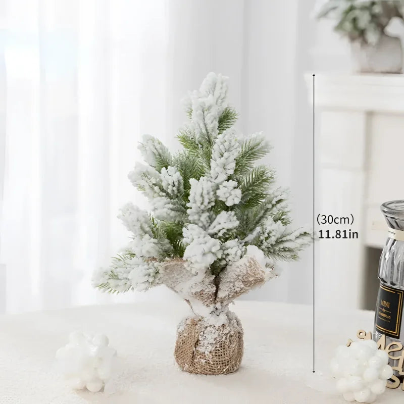 Árvore de Natal Artificial com Neve e Luzes Quentes Mesa Lenogue