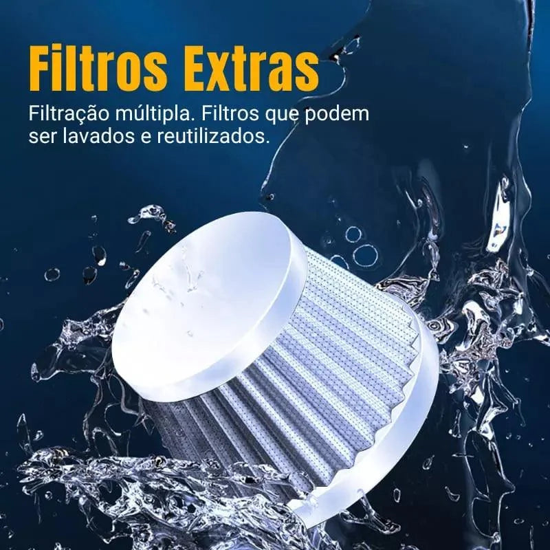 Aspirador de Pó Portátil 4 em 1 sem Fio Recarregável Ultrapower Lenogue Profissional + 5 Acessórios Grátis