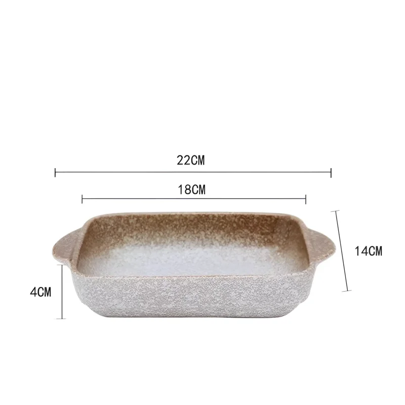 Assadeira de Cerâmica Japonesa para Forno Mesa e Servir Lenogue Bege